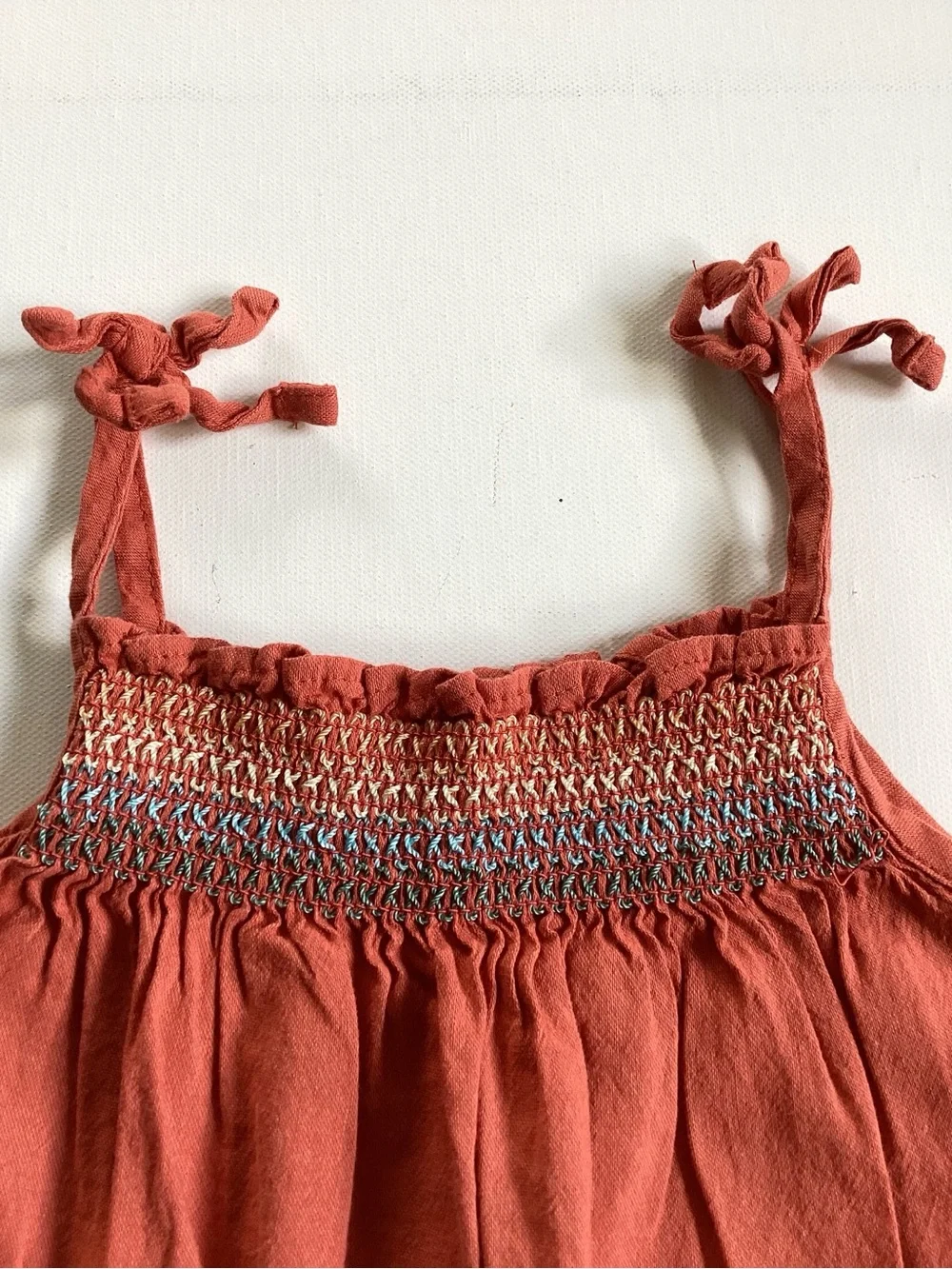 Old Navy Rust Smocked Tank Top